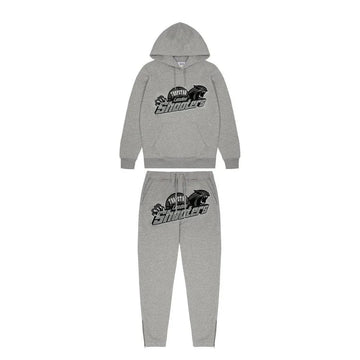 Trapstar Shooters Hoodie Tracksuit Grey Monochrome Edition - INSTAKICKSZ LTD