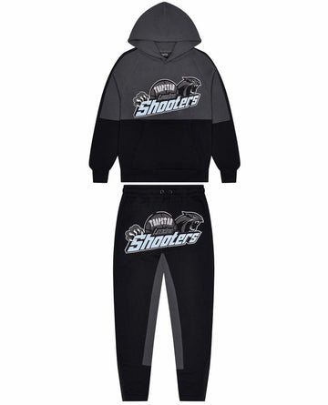 Trapstar Shooters Panel Tracksuit - Black/Blue - INSTAKICKSZ LTD